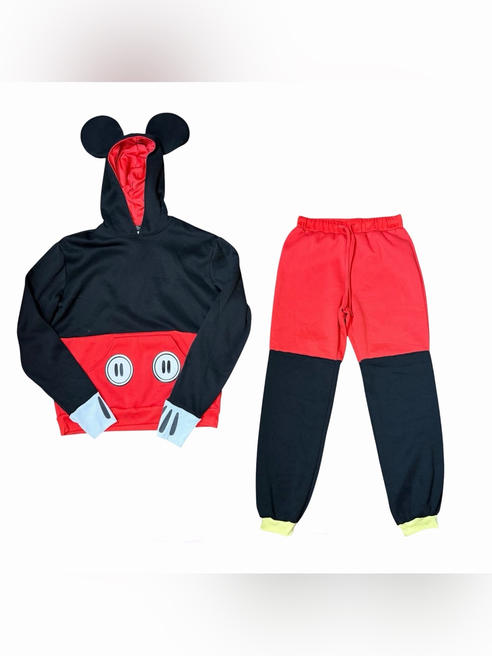 DISNEY SWEAT SUIT Adult Large I AM MICKEY COSTUME No DETACHABLE TAIL
